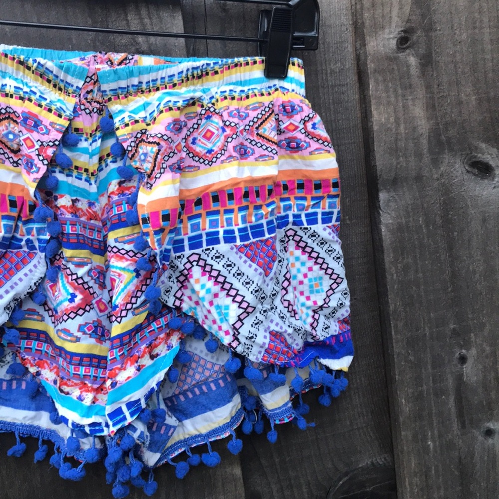 Rainbow Pom Pom shorts